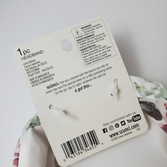 Pink Floral Knotted Silk Headband by Ali Fedtowsky for Scunci - New With Tags - Picture 8 of 10